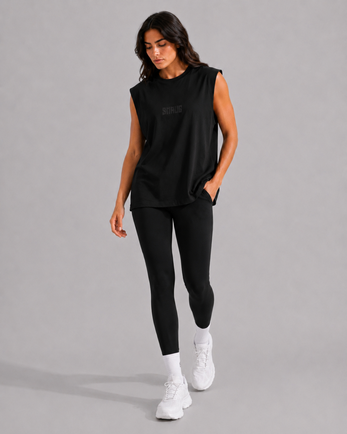 Débardeur d’entraînement oversize SMAUG Blackout – Noir